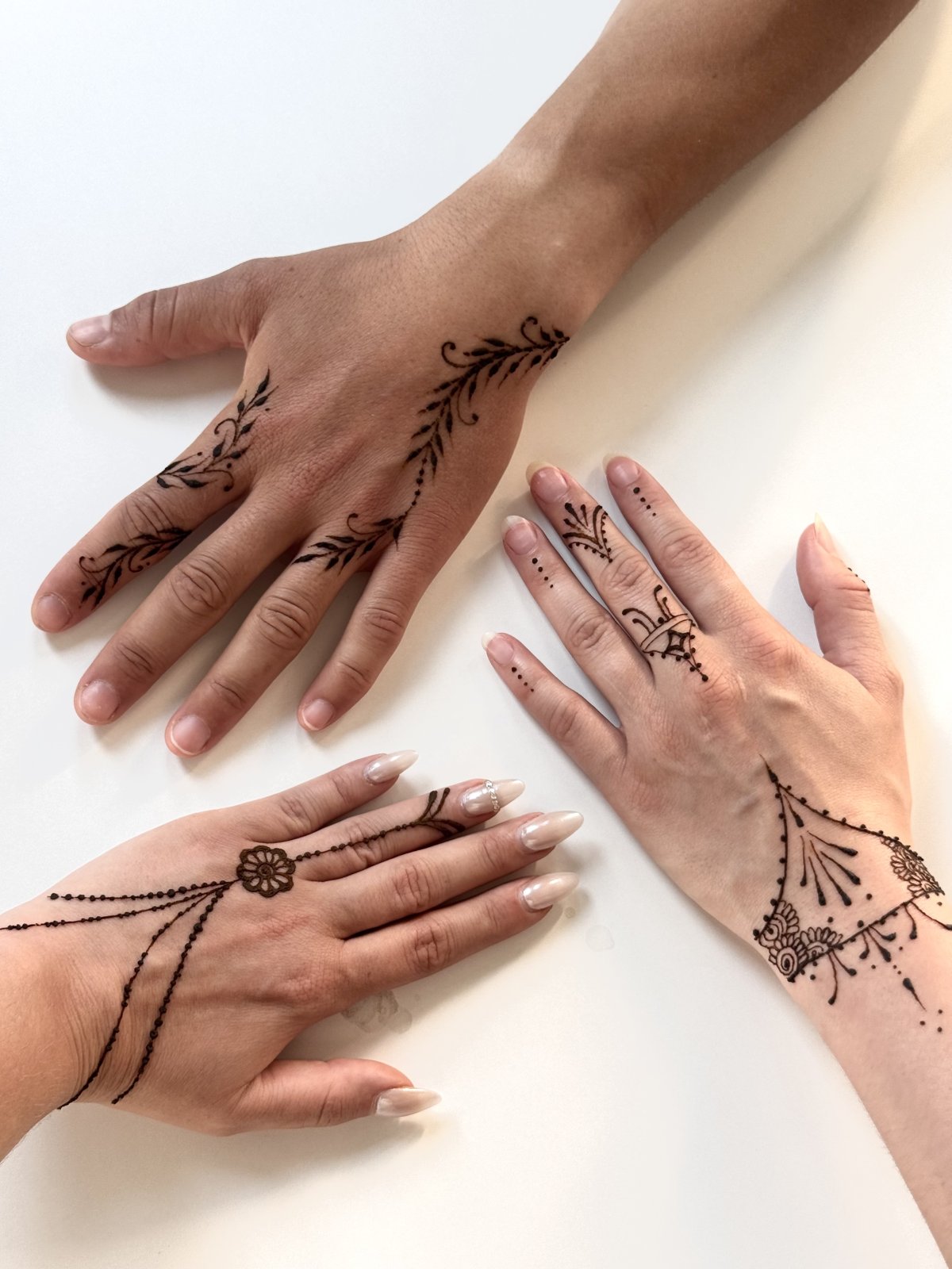 Corporate Event in Geneva - Henna Services Henna on a man's hand, wearing an Audemars Piguet watch in Geneva.